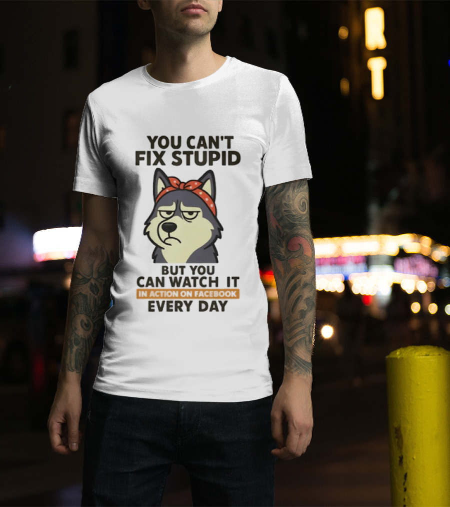 You Can't Fix Stupid But You Can It Every Day Husky T-Shirt
