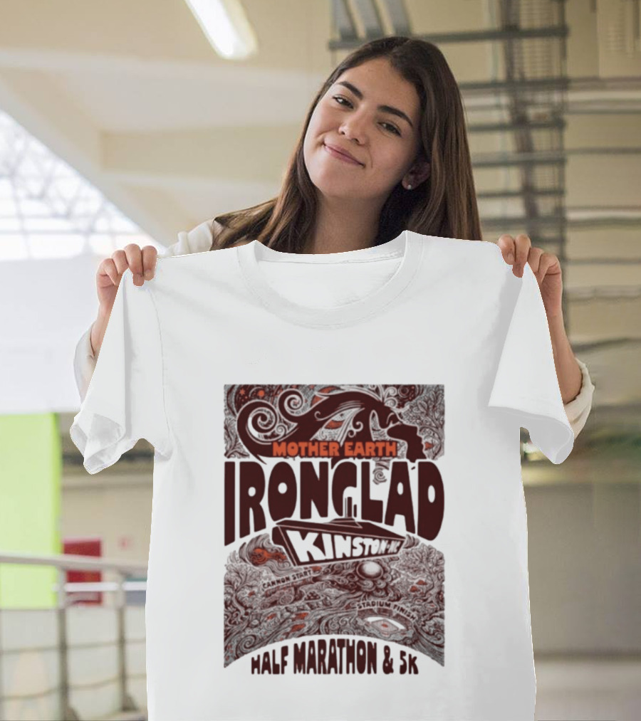 Mother Earth Ironclad Kinston Half Marathon 5K Cannon Start Stadium Finish T-Shirt