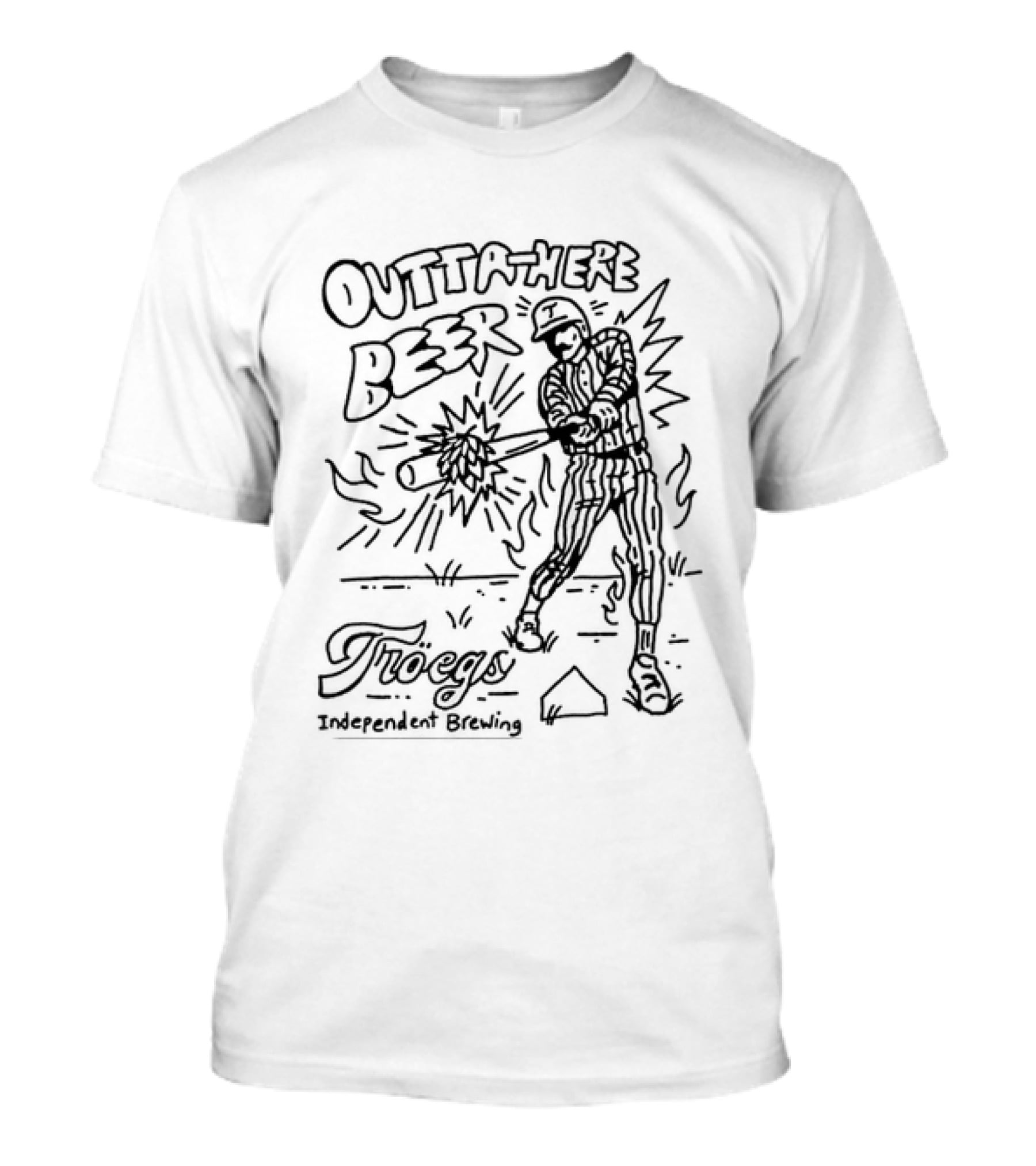 Outta Here Beer Troegs Independent Brewing Phillies Baseball T-Shirt
