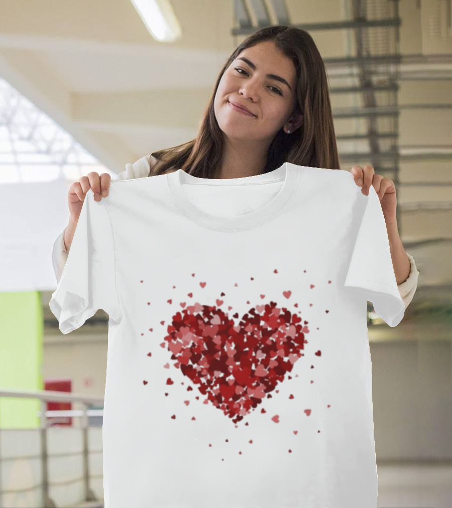 Romantic Valentine Tiny Hearts Xoxo Love T-Shirt