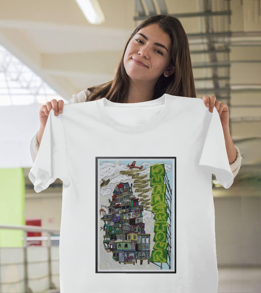 Phish Summer Tour 2025 With Signposts And Plane T-Shirt