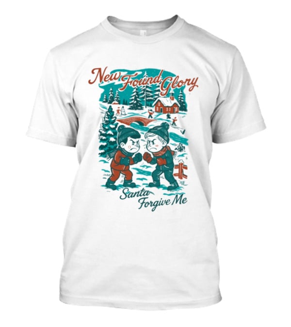New Found Glory Santa Forgive Me Winter Scene T-Shirt