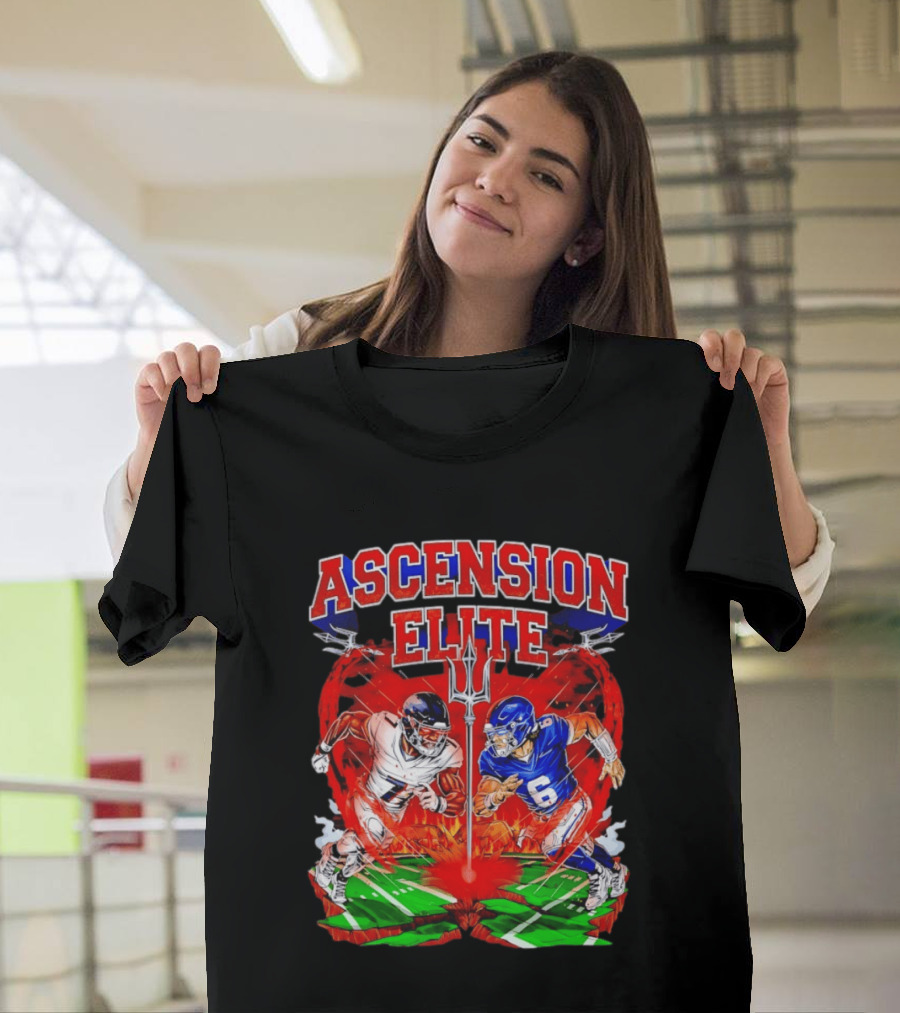 Ascension Elite Football Players Trident Fire Field Face Off T-Shirt