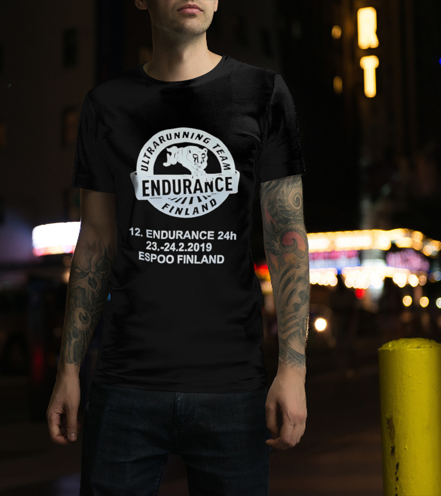 Endurance Finland Ultrarunning Team 12th 24h 23 24.2.2019 Espoo Finland T-Shirt