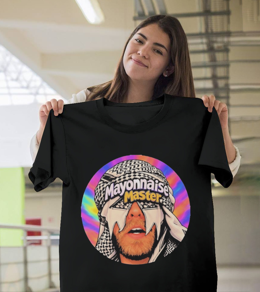Mayonnaise Master Psychedelic Headwear Humor T-Shirt