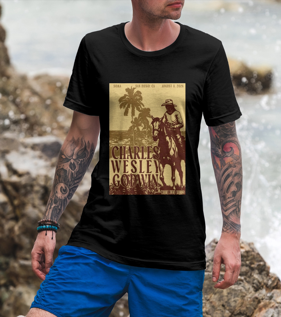 SOMA San Diego CA August 8 2026 Charles Wesley Godwin With Lilly Hiatt T-Shirt