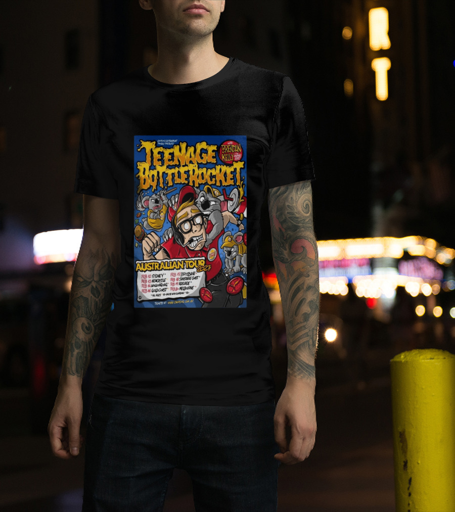 Teenage Bottle Rocket Australian Tour 2024 With Brendan Kelly Dates And Cities T-Shirt