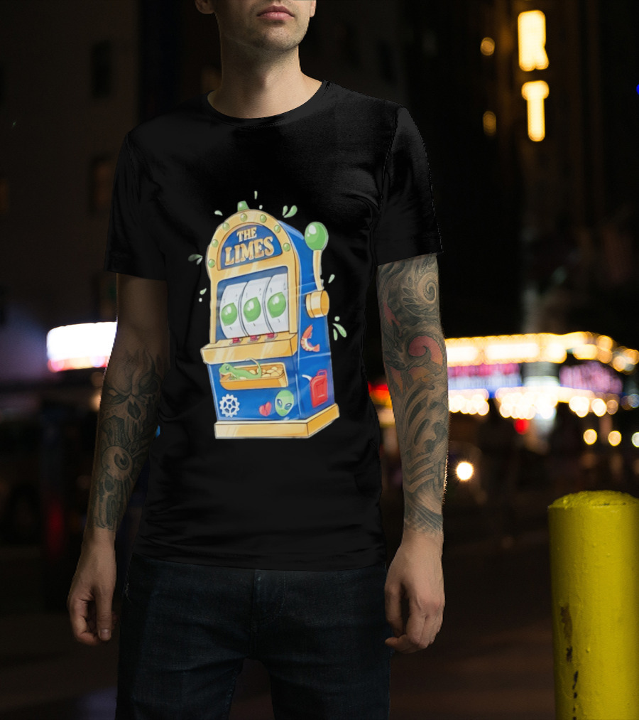 The Limes Slot Machine Gambling Casino With Aliens And Citrus T-Shirt