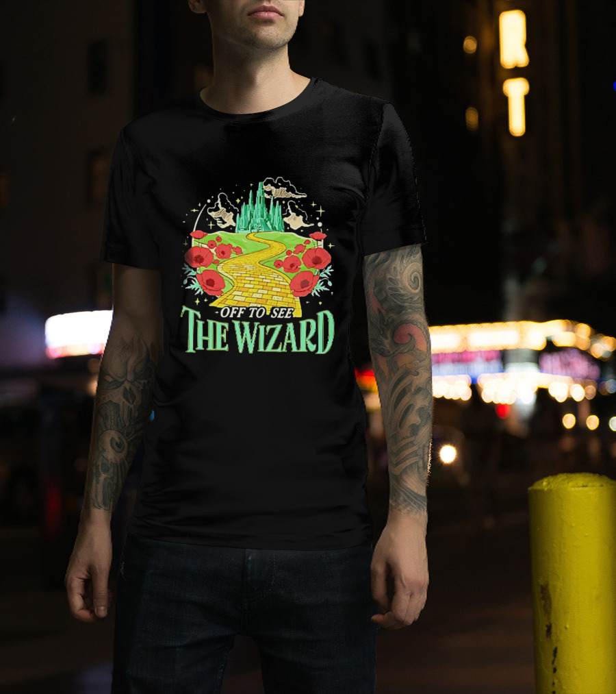 Off To See The Wizard Yellow Brick Road Fantasy Longsleeve T-Shirt