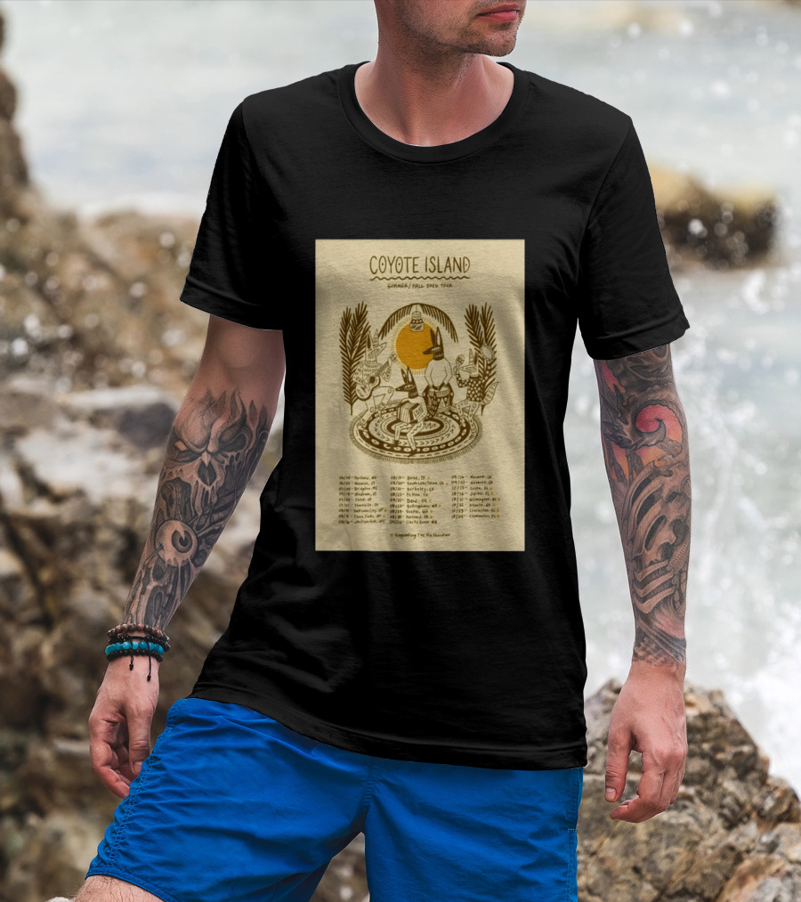 Coyote Island Summer Fall 2026 Tour Portland Boise Berkeley Petaluma T-Shirt