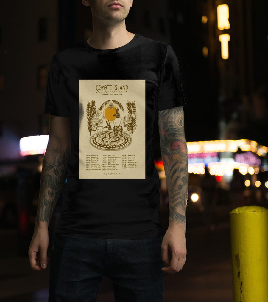 Coyote Island Summer Fall 2026 Tour Portland Boise Berkeley Petaluma T-Shirt