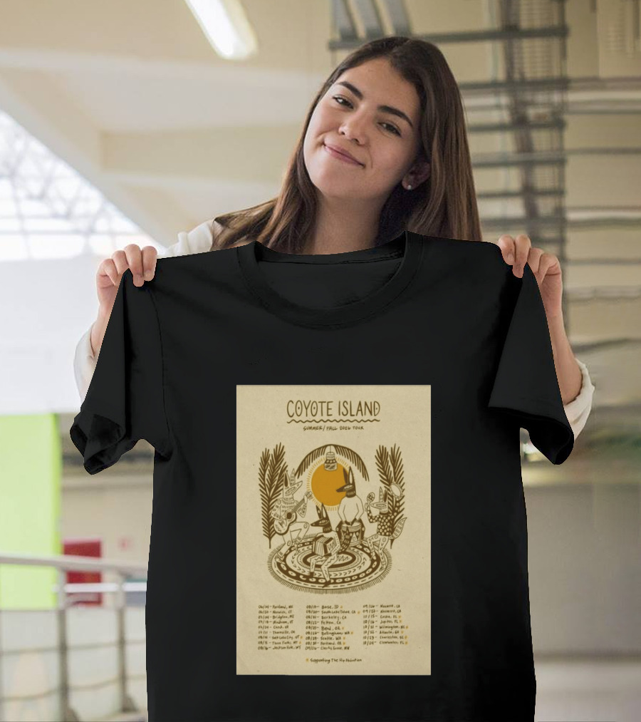 Coyote Island Summer Fall 2026 Tour Portland Boise Berkeley Petaluma T-Shirt