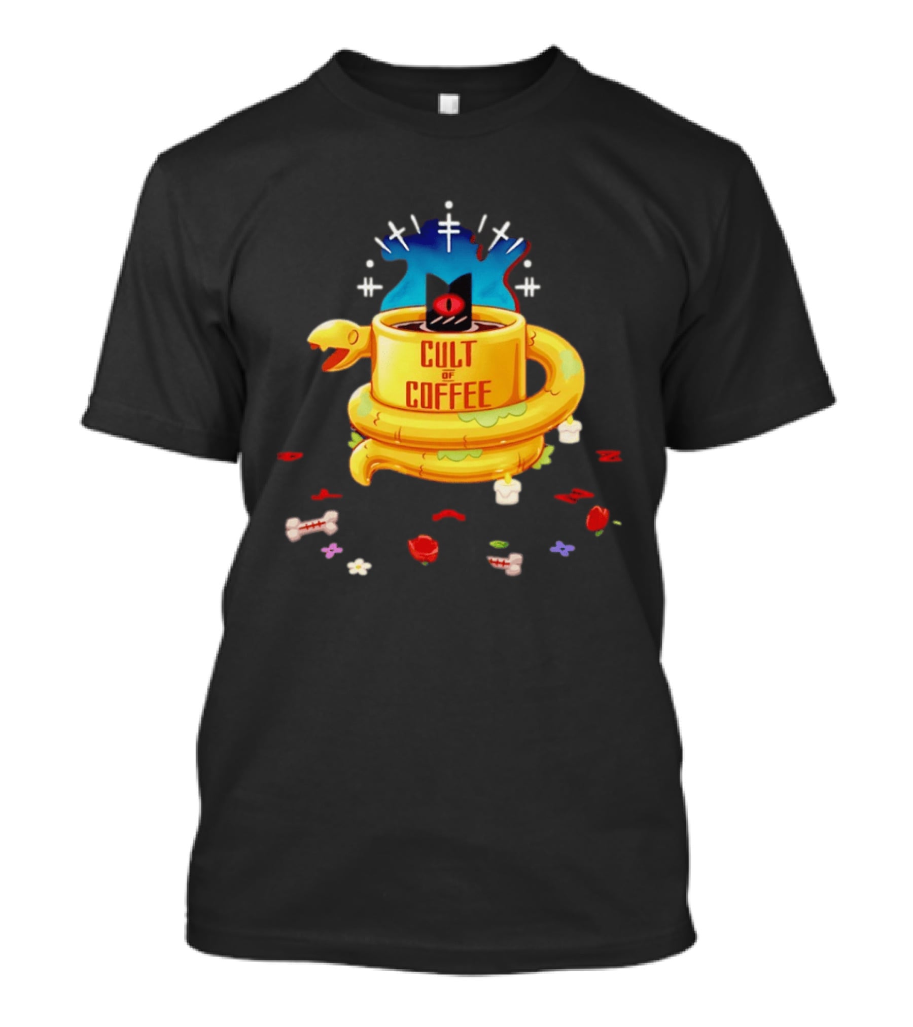 Cult Of Coffee Occult Snake Candle Witchcraft Cup T-Shirt