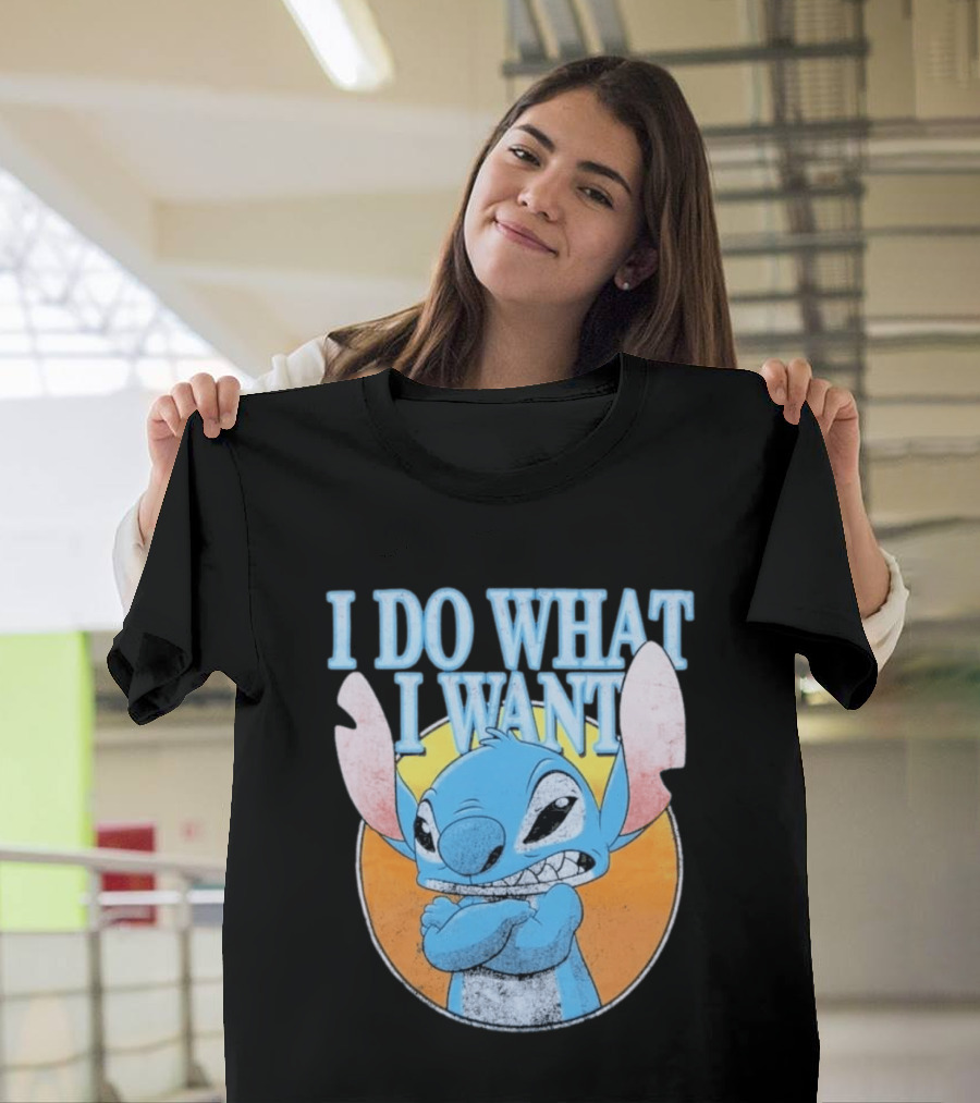 Disney Lilo And Stitch Men's Stitch I Do What I Want Vintage Look T-Shirt