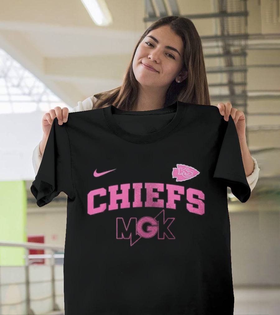 Nike Kansas City Chiefs MGK Collaboration Pink T-Shirt