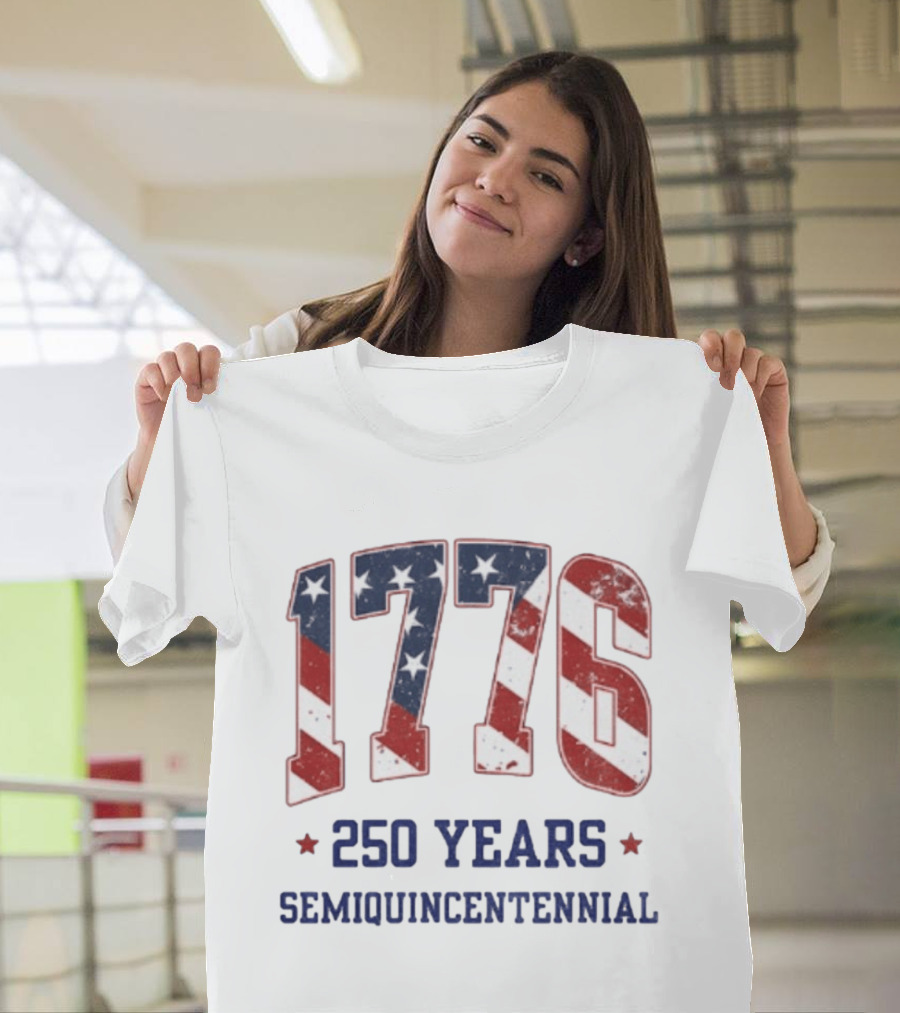 1776 250 Years Semiquincentennial American Flag Celebration T-Shirt