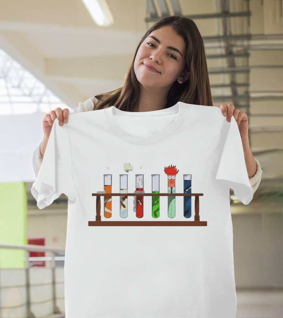 Beaker The Muppets Lab Test Tubes Rack Chemistry Experiment T-Shirt