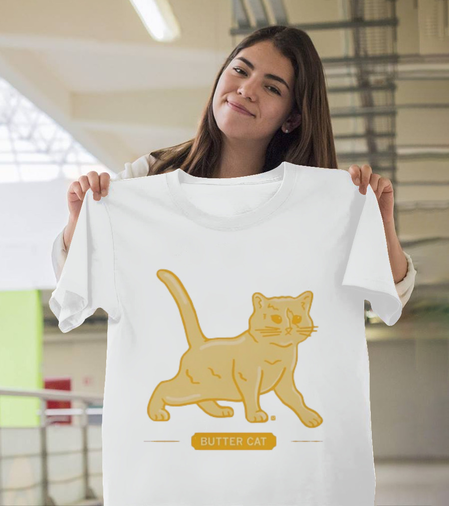 Butter Cat Animal Kitten Playful T-Shirt