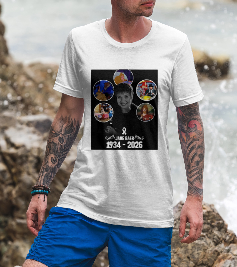 Jane Baer 1934 2026 Beauty And The Beast Sleeping Beauty Dumbo Mary Poppins Fox And The Hound Mickey Mouse T-Shirt