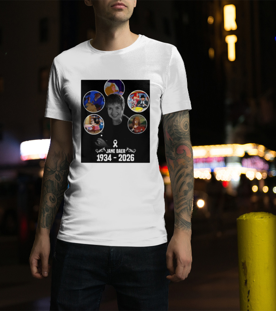 Jane Baer 1934 2026 Beauty And The Beast Sleeping Beauty Dumbo Mary Poppins Fox And The Hound Mickey Mouse T-Shirt