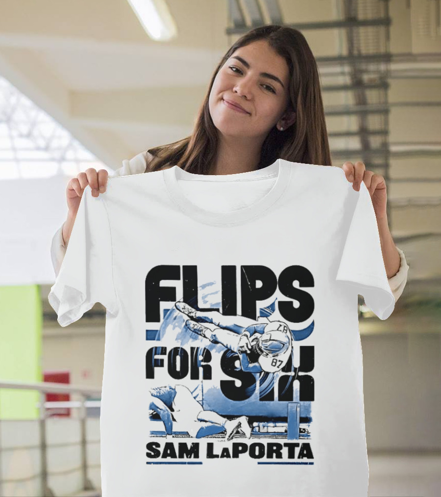 Sam Laporta Flips For Six Detroit Football T-Shirt