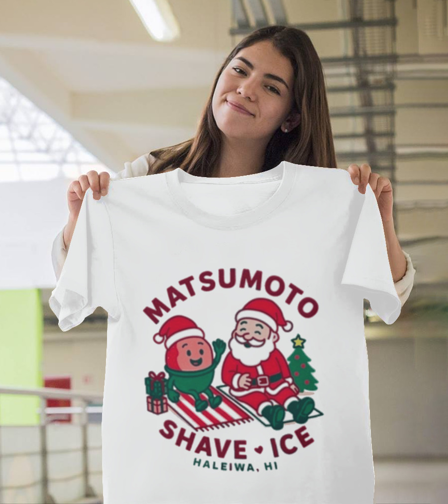 Matsumoto Shave Ice Christmas Haleiwa HI Santa Holiday 2025 T-Shirt