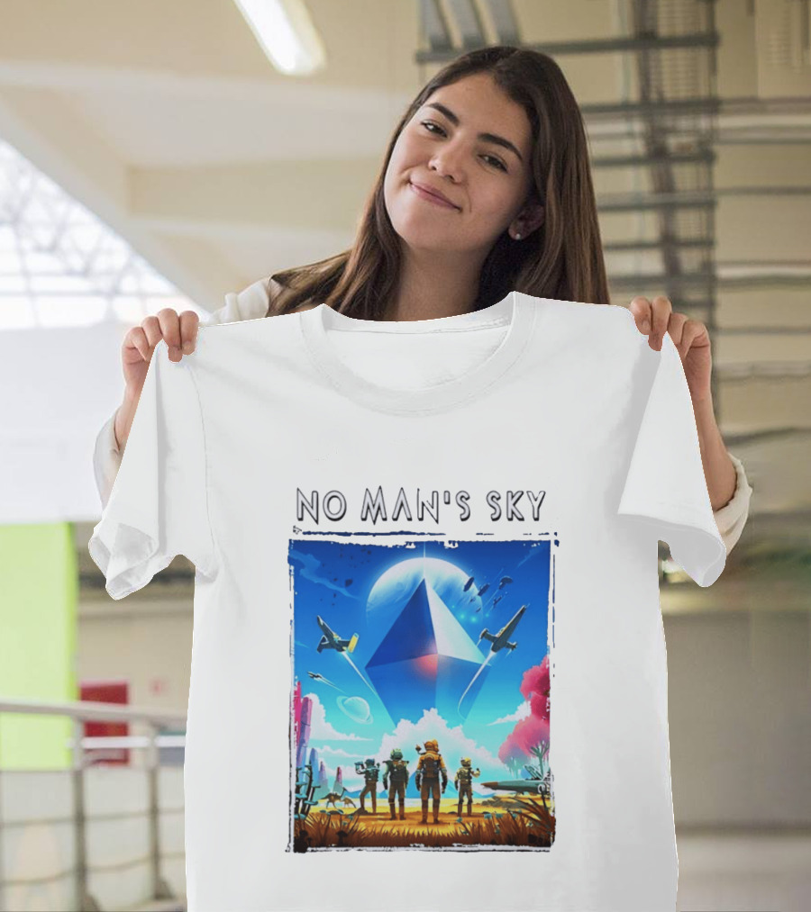 No Man's Sky Adventure With Spacecrafts And Explorers T-Shirt
