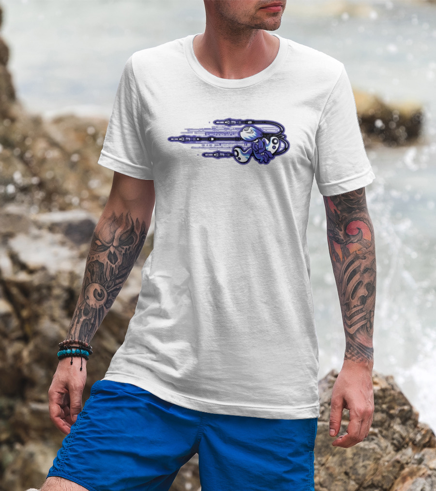 Techno Virus Digitalvirus No1 Cyber Character With Circuit T-Shirt