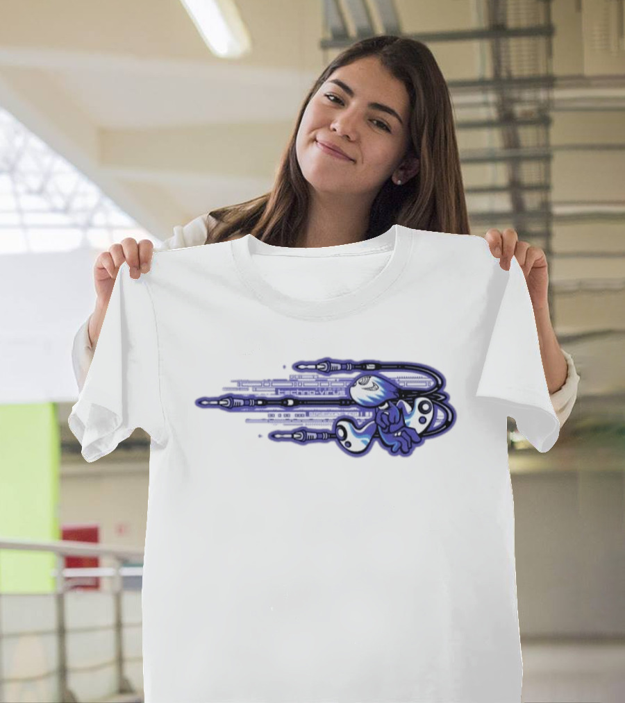 Techno Virus Digitalvirus No1 Cyber Character With Circuit T-Shirt