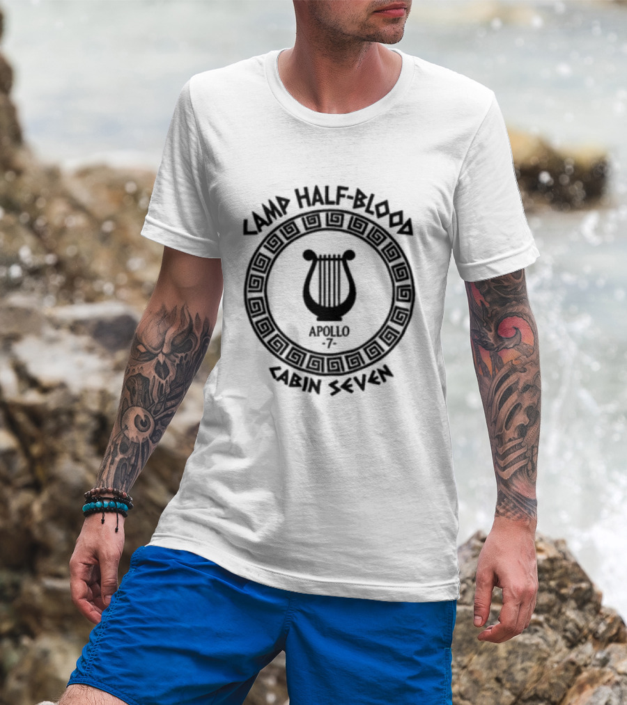 Camp Half Blood Apollo 7 Cabin Seven Lyre T-Shirt