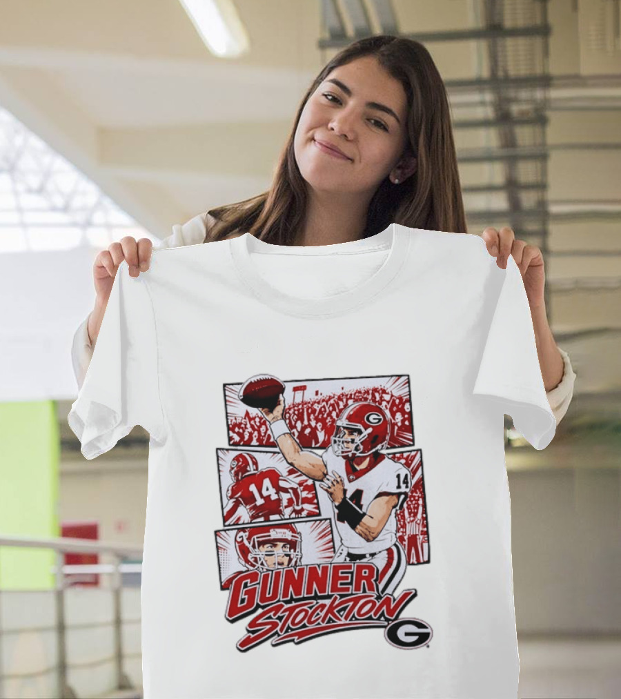 Gunner Stockton Georgia Bulldogs Football Player 14 T-Shirt