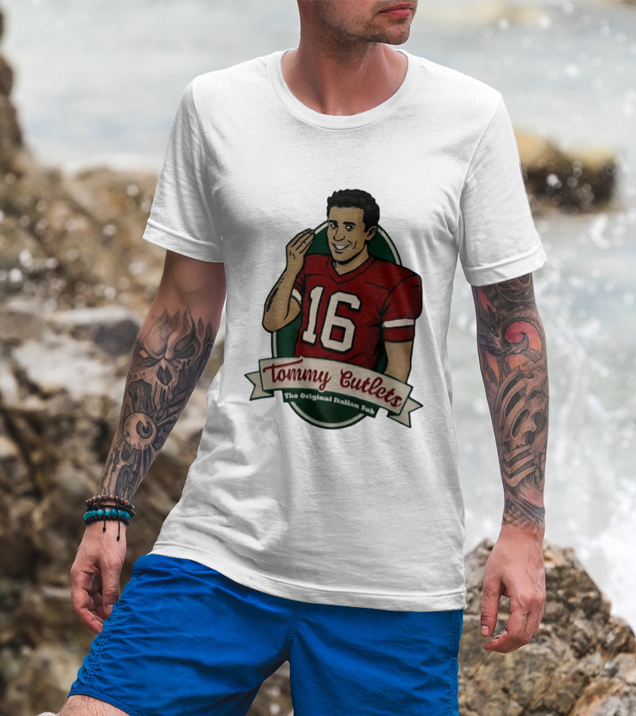 Tommy DeVito 16 Football Jersey Tommy Cutlets The Original Italian Sub T-Shirt