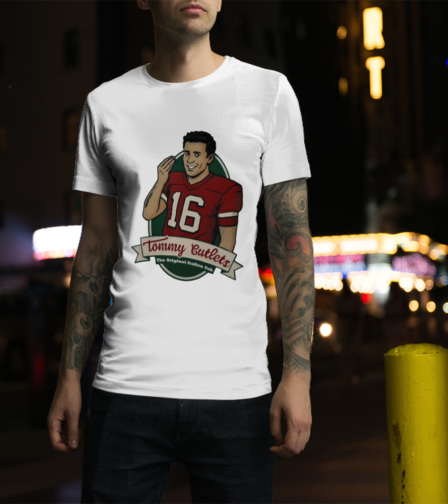 Tommy DeVito 16 Football Jersey Tommy Cutlets The Original Italian Sub T-Shirt
