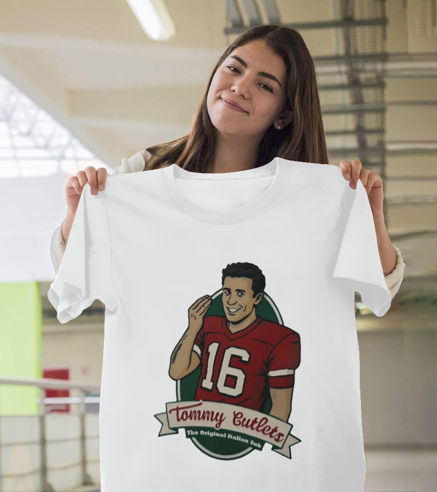 Tommy DeVito 16 Football Jersey Tommy Cutlets The Original Italian Sub T-Shirt