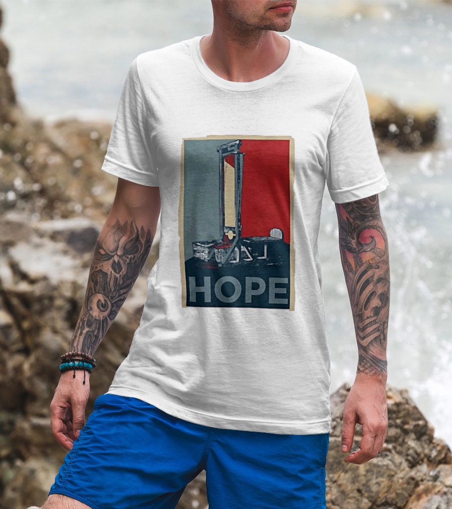 Hope Guillotine Vintage Style Political Icon Concept T-Shirt