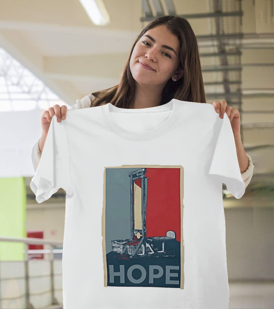 Hope Guillotine Vintage Style Political Icon Concept T-Shirt