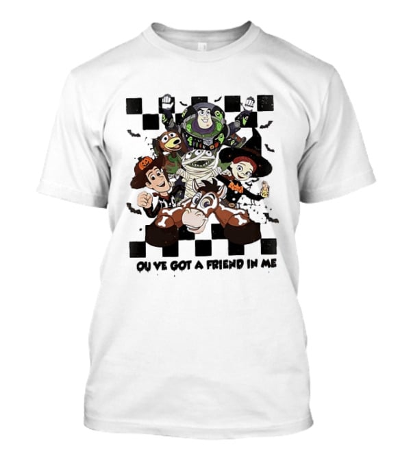 Toy Story Halloween Mashup You've Got A Friend In Me Buzz Woody Jessie Slinky Bullseye T-Shirt
