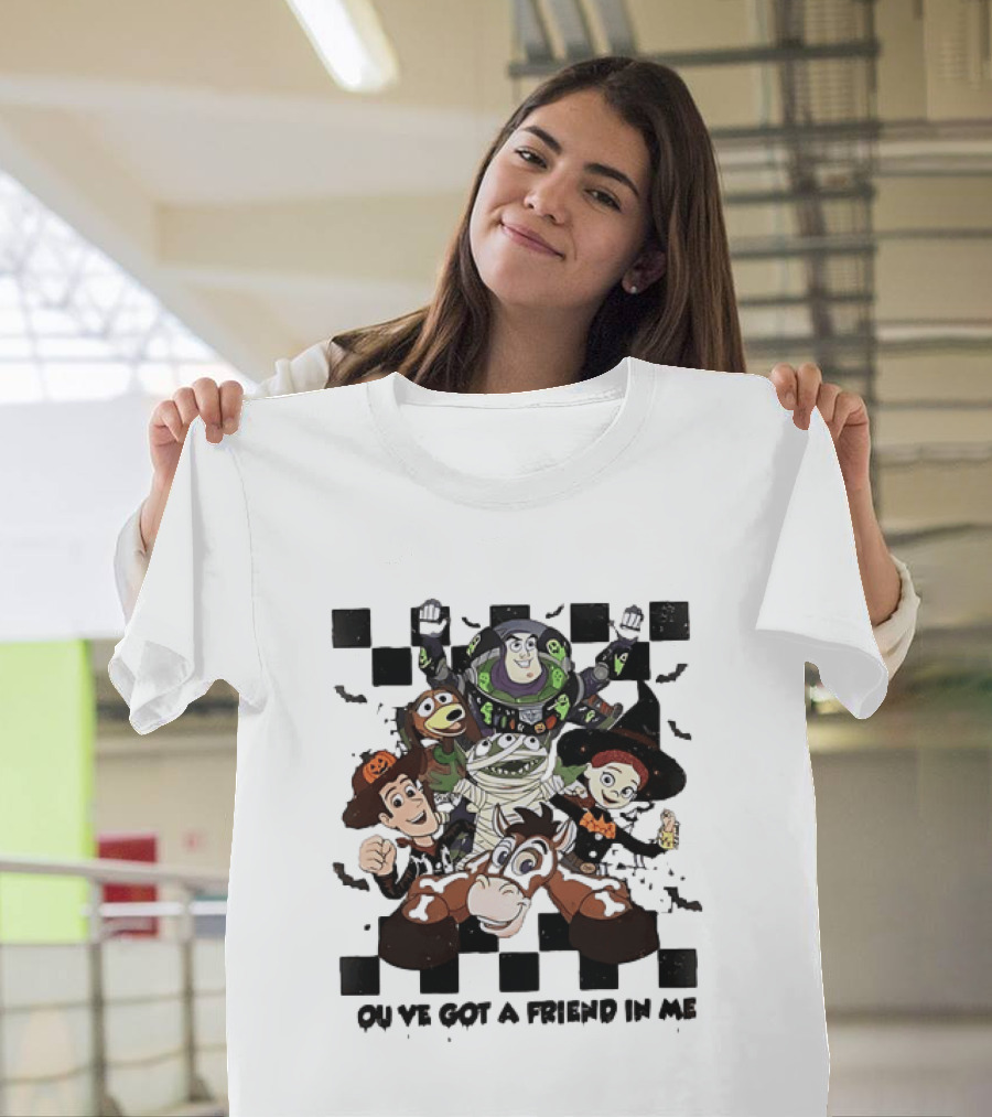 Toy Story Halloween Mashup You've Got A Friend In Me Buzz Woody Jessie Slinky Bullseye T-Shirt
