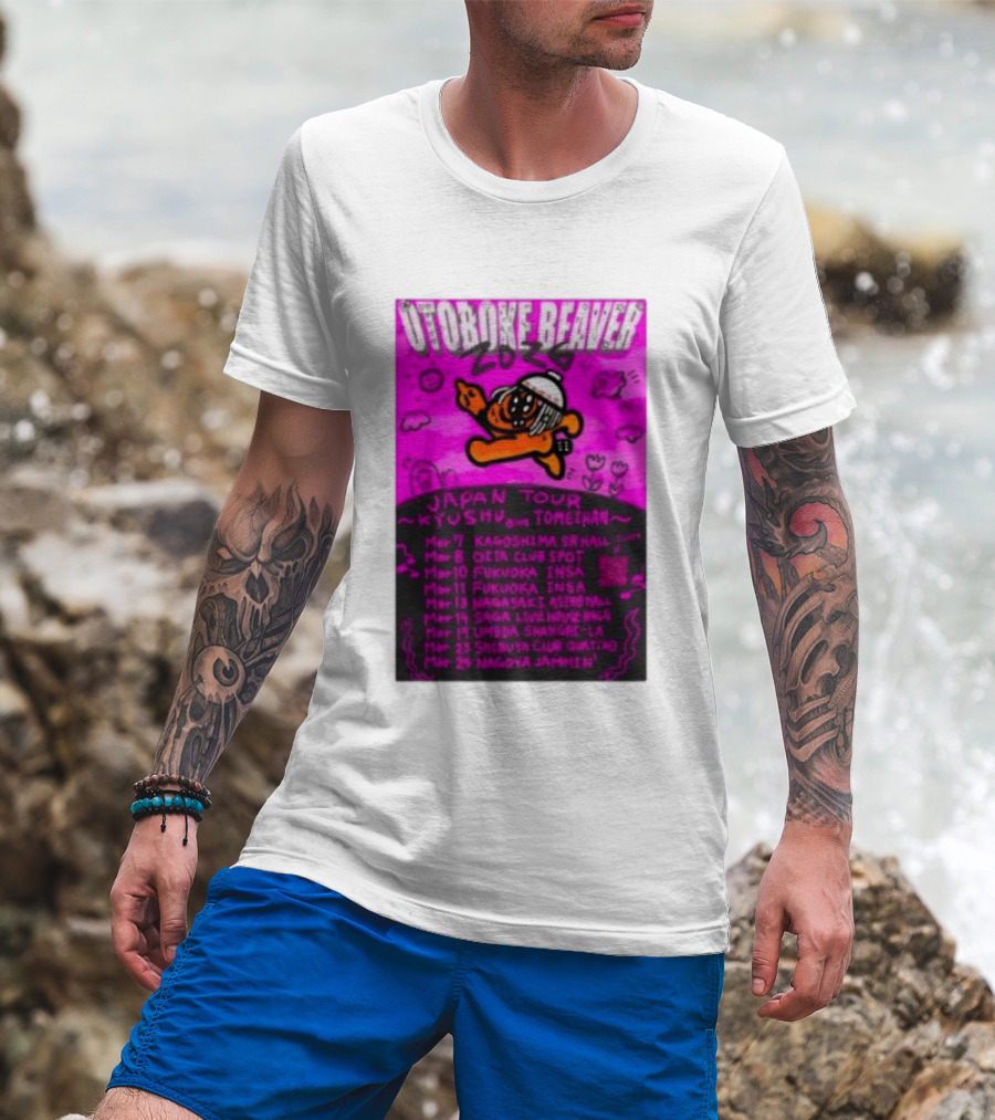 Otoboke Beaver Japan Tour 2026 Kyushu Tomiehan Kagoshima Oita Fukuoka Nagasaki Saga Umeda Shibuya Nagoya T-Shirt