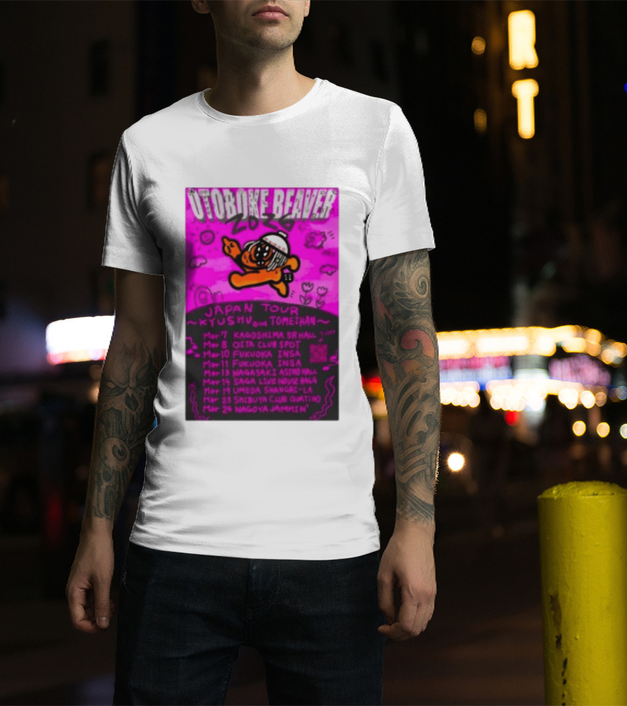 Otoboke Beaver Japan Tour 2026 Kyushu Tomiehan Kagoshima Oita Fukuoka Nagasaki Saga Umeda Shibuya Nagoya T-Shirt