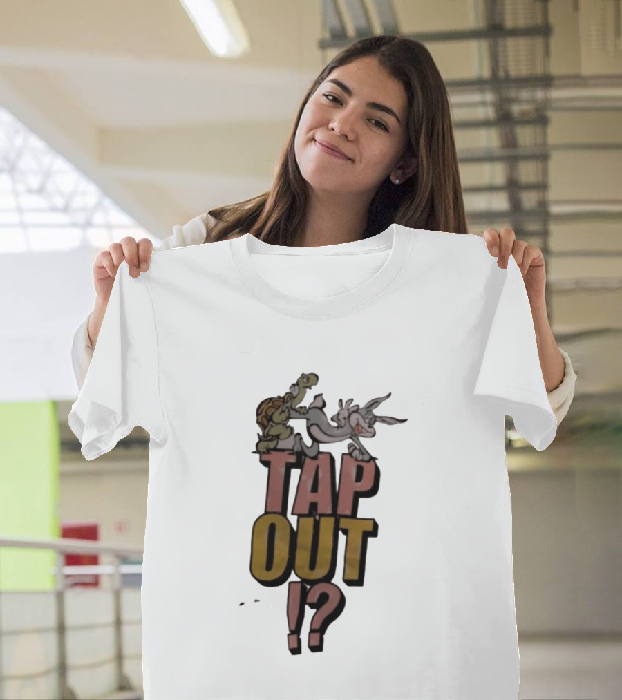 Turtle And Rabbit Tap Out Wrestling Match Showdown T-Shirt