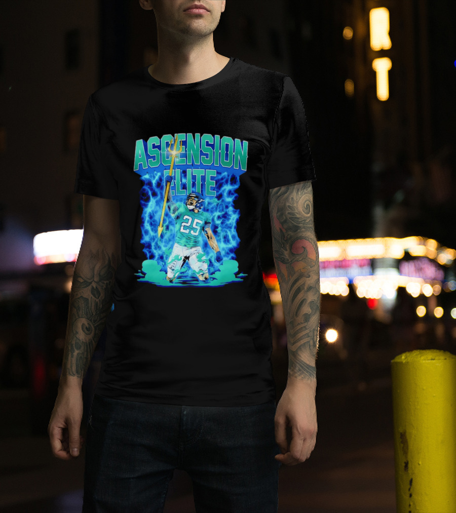 Ascension Elite 25 Football Player Trident Lightning Energy T-Shirt