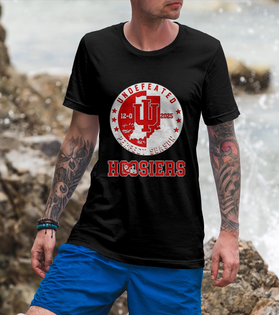 Indiana Hoosiers 12 0 Undefeated 2025 Perfect Season T-Shirt