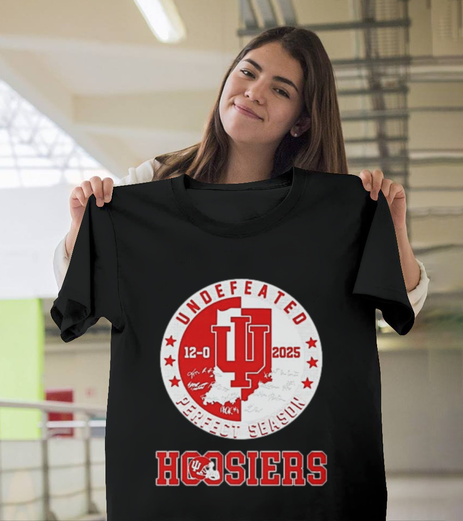 Indiana Hoosiers 12 0 Undefeated 2025 Perfect Season T-Shirt