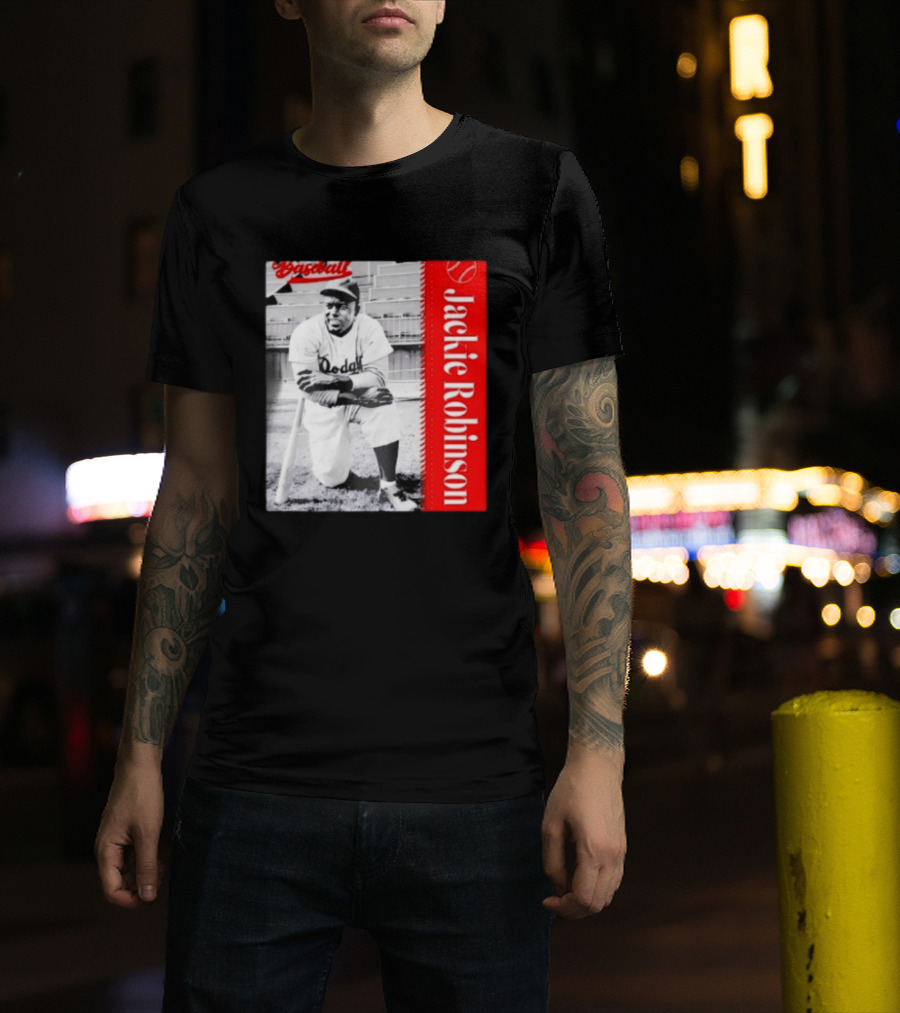 Jackie Robinson Brooklyn Dodgers MLB Baseball Legend T-Shirt