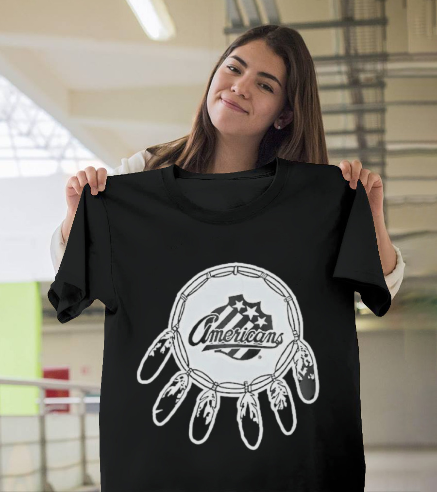Classic Native American Rochester Americans Amerks Ice Hockey Team T-Shirt