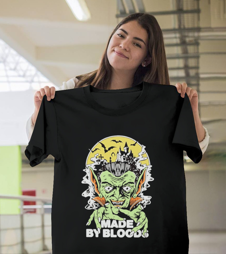 Vampire Halloween Made By Bloods Horror Bats And Haunted Castle T-Shirt