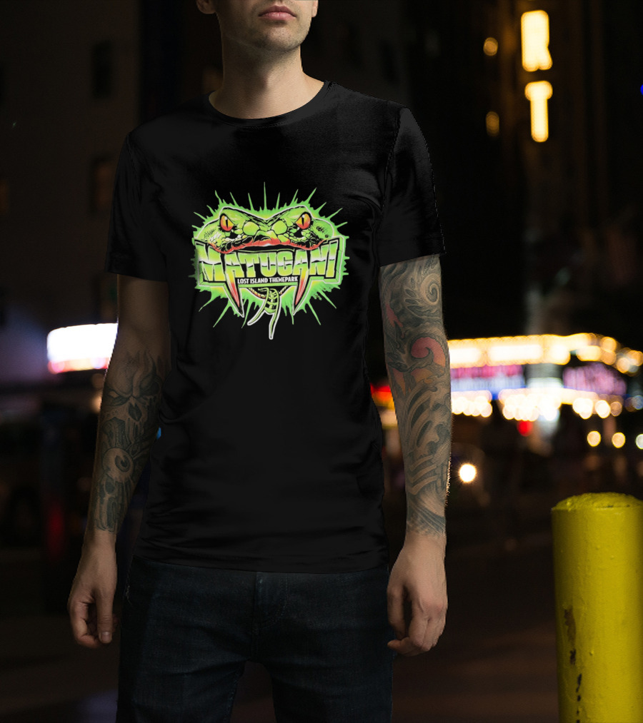 Matugani Snake Roller Lost Island Themepark Adventure T-Shirt