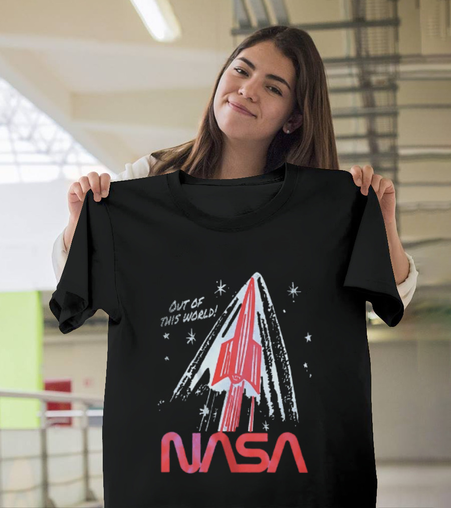 NASA Out Of This World Distressed Rocket Vintage Space Travel T-Shirt