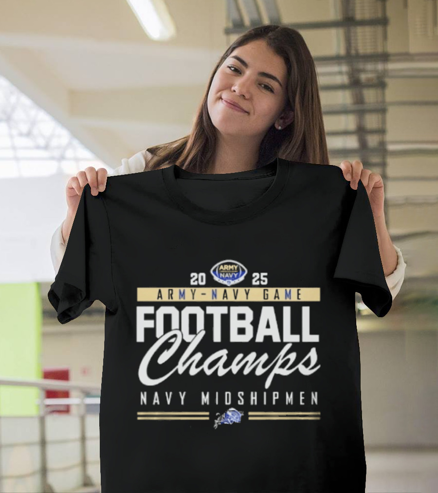 2025 Army Navy Game Football Champs Navy Midshipmen T-Shirt